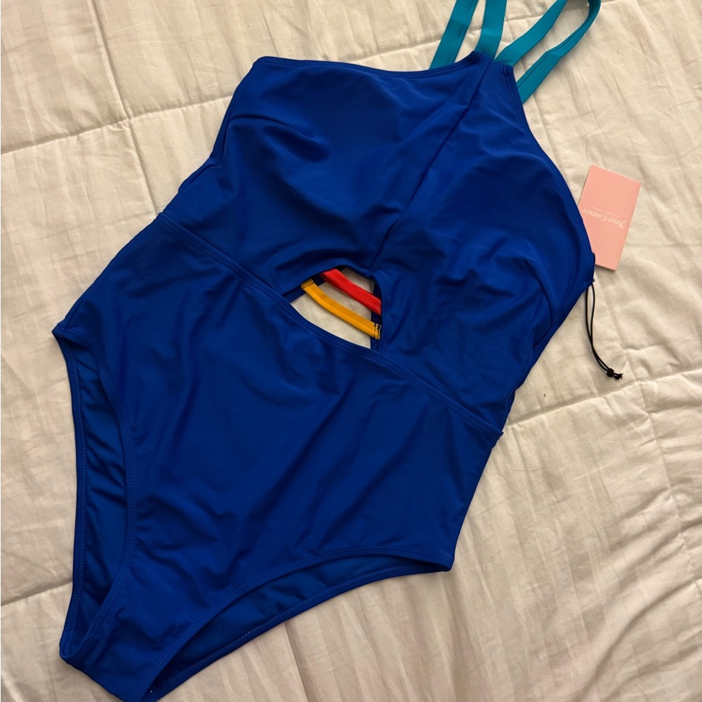 Juicy Couture Blue One-Piece Swimsuit